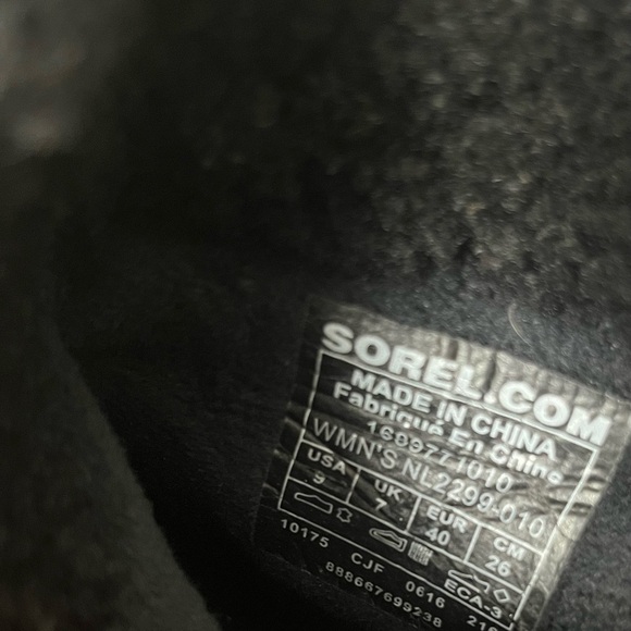 Sorel Addington Lace Up Ankle Boots 
Black Leather Waterproof 
Size 9 - Picture 9 of 9